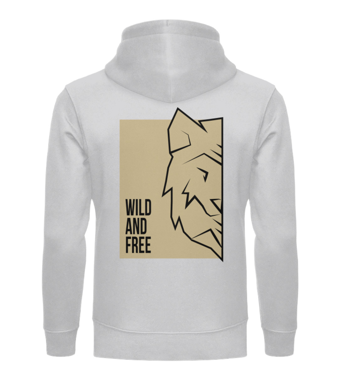 Hoodie // wolf // two - Unisex Organic Hoodie-17